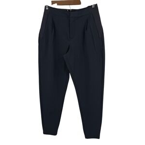 Greyson Phoenix Pleated Trousers Womens Small Charcoal Grey Stretch‎ Tech